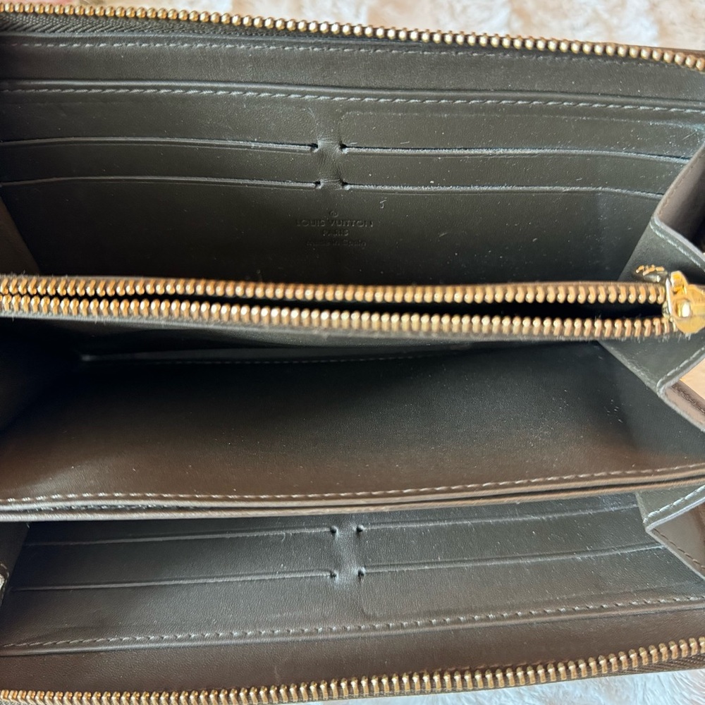 Louis Vuitton Vernis Bronze Long Zippy Wallet Authentic Zip Around Made In Spain - Picture 11 of 16
